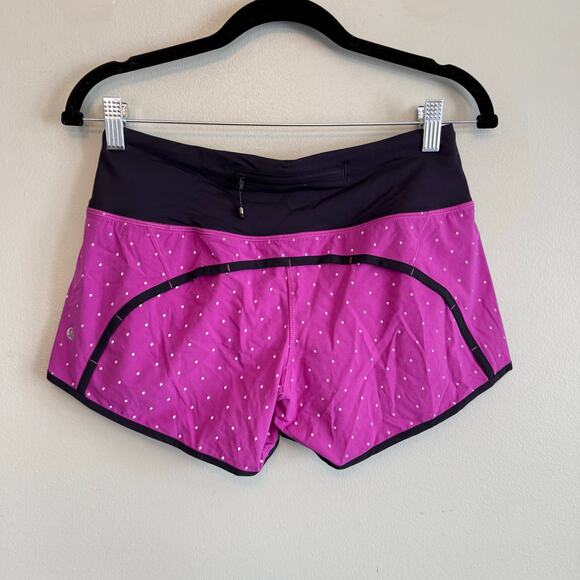 Lululemon Run Times Shorts Womens 4 Purple Reflective 4-way Stretch Running Yoga - Picture 2 of 7